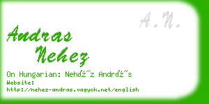 andras nehez business card